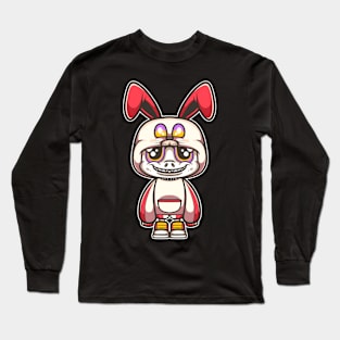 little monster bunny cartoon Long Sleeve T-Shirt